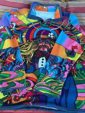 Multicolor Psychedelic Long Sleeve Shirt Tee - Vibrant Graphic